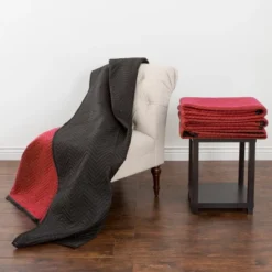 Stalwart 72x80 Weighted Moving Blanket, Red