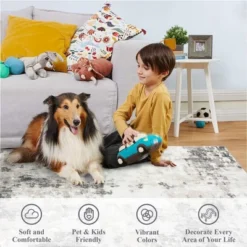 9x12 Area Rugs For Living Room Bedroom Non Slip Machine Washable Soft Modern Abstract Rugs Stain Resistant & Low Pile Large Rug -Bedding Discounts GUEST 1f880999 943f 42e0 b0c9 7ea2332f790a