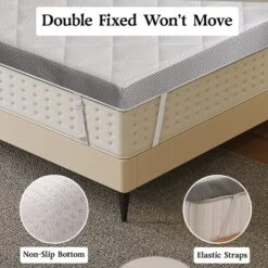 Dyonery 3-inch Mattress, High-density Foam Mattress Pad, Detachable Cover, Odorless, Suitable For Bedrooms And Dormitories,White -Bedding Discounts GUEST 2089efb0 6e44 4c9d 8f12 bf463343e2e9