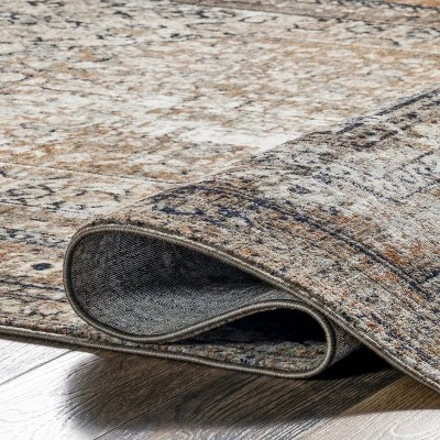 NuLOOM Charvi Distressed Medallion Fringe Area Rug 3 NuLOOM Charvi Distressed Medallion Fringe Area Rug - Image 3