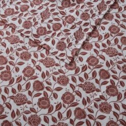 NicBex 4 PCS Rust Floral Sheet Set,Bedding Set With 1 Flat Sheet,1 Fitted Sheet,2 Pillowcase,Bed Set For All Seasons,Machine Washable,Red -Bedding Discounts GUEST 220883af 97a3 4ce9 a4ab 016775a8d305