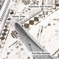 Washable Area Rug For Living Room, Non-Slip Farmhouse Carpet, Soft Large Indoor Rug For Bedroom, Dining Table, And Home Office Decor, Brown -Bedding Discounts GUEST 238fb4c5 acd7 480d b843 4fc5ef01989b