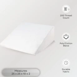 The Grand Breathable Wedge Pillow Protector With Zipper - White -Bedding Discounts GUEST 23da0ff7 5b15 40ca a148 423a7f96950d