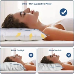 Aghana Digitals Ultra Flat Thin Pillows For Stomach Sleepers, Standard Size -Bedding Discounts GUEST 24e8fb73 a157 4f29 a419 d85940b21701