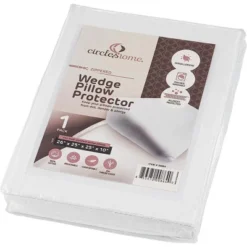 Circles Home 100% Cotton Wedge Pillow Protector With Zipper – (25x25x10x2) -Bedding Discounts GUEST 25731ed8 b8f3 40d3 9087 713c505f5b19
