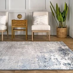 6'7"x9' Zoe Faded Abstract Area Rug Blue - NuLOOM -Bedding Discounts GUEST 25c1029a bde5 4a8b 8e16 9e67c774bf26
