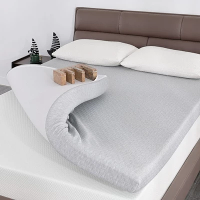 Dyonery 3“/4" Reversible Extra Firm Memory Foam Bed Topper For Pain Relief, High-Density Gel Bamboo Charcoal Mattress Pad With Removable Cover 8 Dyonery 3“/4" Reversible Extra Firm Memory Foam Bed Topper For Pain Relief, High-Density Gel Bamboo Charcoal Mattress Pad With Removable Cover - Image 8