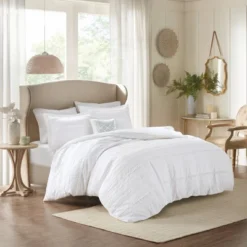 4pc Alexis Ruffle 2-in-1 Duvet Cover Set