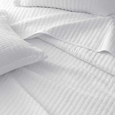 Great Bay Home Detailed Channel Stitch All-Season Reversible Quilt Set With Shams 1 Great Bay Home Detailed Channel Stitch All-Season Reversible Quilt Set With Shams