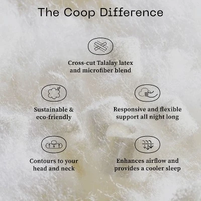 Coop Home Goods Extra Oomph Latex Pillow Fill, 1/2 Lb Bag Of Cross-Cut Talalay Latex & Microfiber Fill, Supportive, Naturally Cooling, Eco-Friendly 1 Coop Home Goods Extra Oomph Latex Pillow Fill, 1/2 Lb Bag Of Cross-Cut Talalay Latex & Microfiber Fill, Supportive, Naturally Cooling, Eco-Friendly
