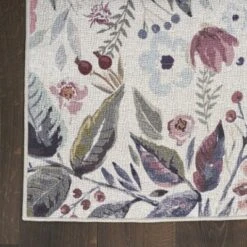 Nourison Washables Floral Indoor Non-Skid Area Rug -Bedding Discounts GUEST 2825ae76 9fc2 43d8 81c8 f5924f27a474