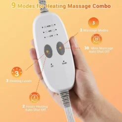 Acekool Weighted Heating Pad With Massage, 3 Heat & 3 Vibration Settings, Fast Relief, Auto Shut-Off, 12"x24", 4lbs, For Back Neck Shoulders -Bedding Discounts GUEST 288362fc 9af3 4790 93f4 868cff9acbb6