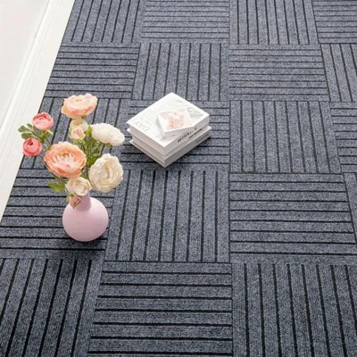 DSVIMOY Carpet Tiles, 12"*12" Soft Padded Floor Tiles For Living Room Kitchen Bedroom, Gray, 11.81"*11.81"*0.16" 1 DSVIMOY Carpet Tiles, 12"*12" Soft Padded Floor Tiles For Living Room Kitchen Bedroom, Gray, 11.81"*11.81"*0.16"