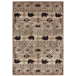 Weston Geometric Impressions Area Rug Ivory/Black - Captiv8e Designs -Bedding Discounts GUEST 2da1c6b7 c259 4e95 90a8 8b5b56d3a8a1