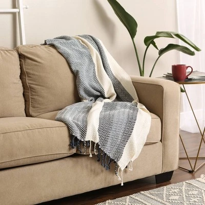 50"x60" Bold Herringbone Throw Blanket - Design Imports 3 50"x60" Bold Herringbone Throw Blanket - Design Imports - Image 3