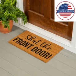 Evergreen Flag Funny Welcome Mat Coir Doormat | 28" X 16" Front Door Mat Outdoor Entrance | No Slip Door Rugs Entryway Indoor | Shut The Front Door! 7 Evergreen Flag Funny Welcome Mat Coir Doormat | 28" X 16" Front Door Mat Outdoor Entrance | No Slip Door Rugs Entryway Indoor | Shut The Front Door! -Bedding Discounts GUEST 2f965bd2 f63d 4f40 a4ad 9607a44df781