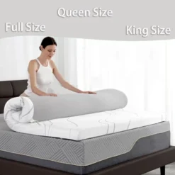 Dyonery 4"Extra Firm/FirmMattress With Silk Cover,Cooling Egg Crate Gel+Bamboo High-Density Memory Foam,Comfy Mattress Topper For Pain Relief -Bedding Discounts GUEST 2fab66dd f5da 4194 adf2 ead3bb2057db