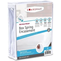 Guardmax Zippered Box Spring Encasement - 100% Waterproof Box Spring Protector - White -Bedding Discounts GUEST 3252d2e2 7096 4d27 9393 c5772f5415ac