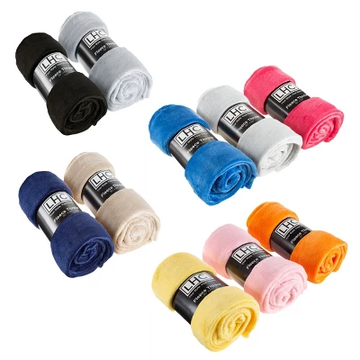 Fleece Throw Blanket-Set Of 2-Navy Blue & Sand Plush 60"x50" Blankets- Soft & Cozy For Travel, Outdoor Events &Lounging On The Sofa By Hastings Home 3 Fleece Throw Blanket-Set Of 2-Navy Blue & Sand Plush 60"x50" Blankets- Soft & Cozy For Travel, Outdoor Events &Lounging On The Sofa By Hastings Home - Image 3