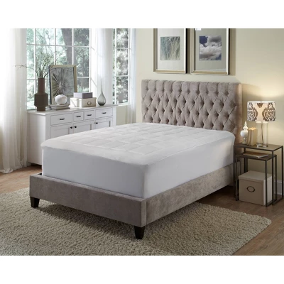 LoftWorks Queen Microplush Mattress Pad: Hypoallergenic, Woven Polyester, Machine Washable, Fits 12" Depth 4 LoftWorks Queen Microplush Mattress Pad: Hypoallergenic, Woven Polyester, Machine Washable, Fits 12" Depth - Image 4