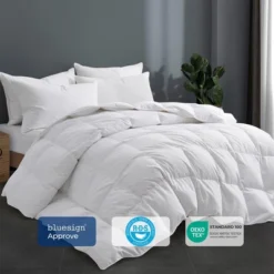 Peace Nest All Season White Goose Feather Down Comforter Duvet Insert, Cal King