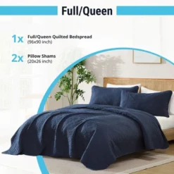 HLC.ME Lorenzo - 3 Piece Quilt Set, Lightweight Bedspread Coverlet Set -Bedding Discounts GUEST 33f5eb77 bd2d 4991 b027 01c4f59bbf71