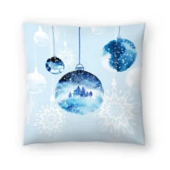 Blue Ornaments By Pi Holiday Collection - Minimalist Throw Pillow -Bedding Discounts GUEST 3497261c 2f2c 4743 8428 2ac191030a84