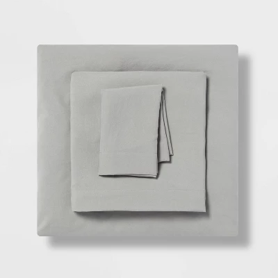 Twin/Twin XL Garment Washed Microfiber Solid Sheet Set - Room Essentials™ 5 Twin/Twin XL Garment Washed Microfiber Solid Sheet Set - Room Essentials™ - Image 5