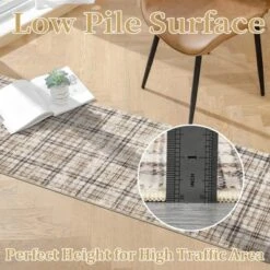 Modern Plaid Living Room Area Rug, Machine Washable Floor Carpet, Non-Slip Checkered Soft Rug, Low-Pile Non-Shedding Accent Rug, Indoor Foldable Rug -Bedding Discounts GUEST 36b69022 20ad 437b bd03 d26b7ded4f22