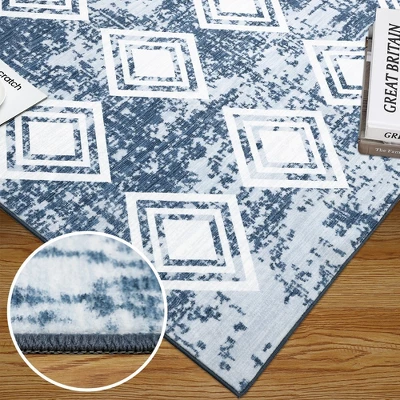 Area Rug Moroccan Soft Rug Modern Geometric Rug For Bedroom Living Room Kitchen Dining Room Rugs 3 Area Rug Moroccan Soft Rug Modern Geometric Rug For Bedroom Living Room Kitchen Dining Room Rugs - Image 3