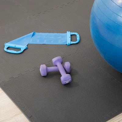 Foam Flooring Tiles - 18-Pack Interlocking EVA Foam Pieces Non-Toxic Floor Padding For Playroom Gym Or Basement By Stalwart (Gray) 4 Foam Flooring Tiles - 18-Pack Interlocking EVA Foam Pieces Non-Toxic Floor Padding For Playroom Gym Or Basement By Stalwart (Gray) - Image 4