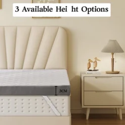 Dyonery 3" Twin XL Size Extra Firm Mattress Topper,High-Density Foam Mattress Pad With Removable Cover,No Smell,for Back Pain Relieving, 80'' X 60"