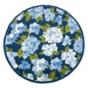 Plow & Hearth - Hydrangeas Indoor / Outdoor Accent Rug, 7'8" Round