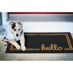 MDesign Welcome Doormat With Natural Fibers Decorative Script -Bedding Discounts GUEST 3a50ae02 1f24 4189 9dc0 a360ed3927e7