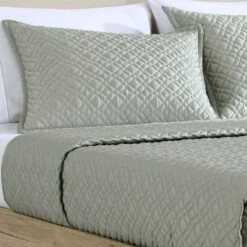 Riverbrook Home 3pc Queen Noble Tencel Coverlet Set Sage Green: Luxurious Woven Lyocell, Machine Washable -Bedding Discounts GUEST 3aa8eaec fd26 439c a261 e62bc4cadd84