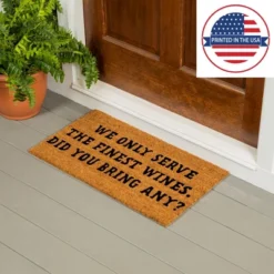 Evergreen Flag Funny Welcome Mat Coir Doormat | 28" X 16" Front Door Mat Outdoor Entrance | No Slip Door Rugs Entryway Indoor | We Only Serve -Bedding Discounts GUEST 3cecbe90 ea17 4cd9 b853 75d00c51a004