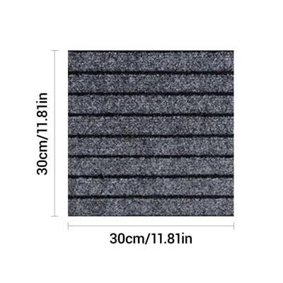 DSVIMOY Carpet Tiles, 12"*12" Soft Padded Floor Tiles For Living Room Kitchen Bedroom, Gray, 11.81"*11.81"*0.16" 2 DSVIMOY Carpet Tiles, 12"*12" Soft Padded Floor Tiles For Living Room Kitchen Bedroom, Gray, 11.81"*11.81"*0.16" - Image 2