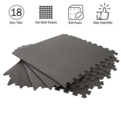 Foam Flooring Tiles - 18-Pack Interlocking EVA Foam Pieces Non-Toxic Floor Padding For Playroom Gym Or Basement By Stalwart (Gray) 8 Foam Flooring Tiles - 18-Pack Interlocking EVA Foam Pieces Non-Toxic Floor Padding For Playroom Gym Or Basement By Stalwart (Gray) -Bedding Discounts GUEST 3dac285b 8ad6 46bf 9648 52bb68c09d58