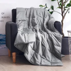 10lbs 50"x60" Rayon From Bamboo Weighted Throw Blanket Gray - Rejuve