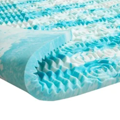 Dyonery 2/3-Inch Gel Memory Foam Mattress For Back Pain, Adequate Support And Pressure Relief, Blue