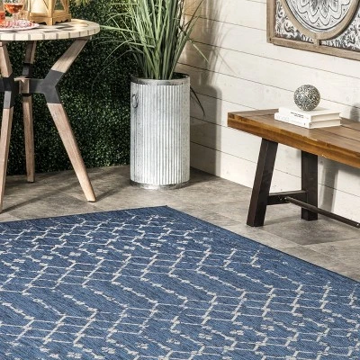 NuLOOM Grayson Moroccan Trellis Indoor And Outdoor Area Rug 8 NuLOOM Grayson Moroccan Trellis Indoor And Outdoor Area Rug - Image 8