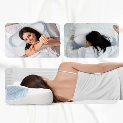 Cheer Collection Cervical Memory Foam Pillow For Neck Support, Orthopedic Contour Design, 24"x14"x5.2" 4 Cheer Collection Cervical Memory Foam Pillow For Neck Support, Orthopedic Contour Design, 24"x14"x5.2" - Image 4