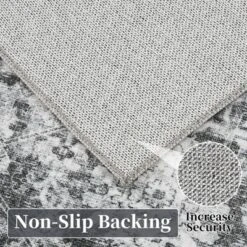 Traditional Distressed Area Rugs For Living Room Bedroom Non Slip Washable Medallion Pattern Printed Thin Carpet Rugs -Bedding Discounts GUEST 3fa17245 9f5b 4975 9f57 8673a0a6c444