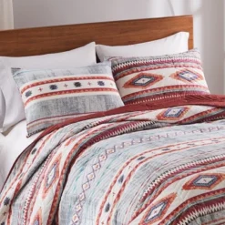 Kiva Western Boho Quilted Pillow Sham Stone By Greenland Home Fashions 6 Kiva Western Boho Quilted Pillow Sham Stone By Greenland Home Fashions -Bedding Discounts GUEST 40a9fc16 06cf 46d3 b26e 0064d88af0c9