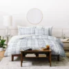 Little Arrow Design Co Winter Watercolor Plaid Duvet Cover Set Blue - Deny Designs