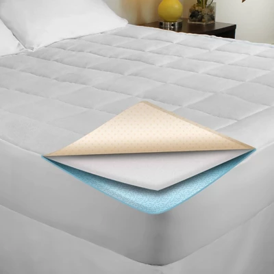 LoftWorks Queen Microplush Mattress Pad: Hypoallergenic, Woven Polyester, Machine Washable, Fits 12" Depth 3 LoftWorks Queen Microplush Mattress Pad: Hypoallergenic, Woven Polyester, Machine Washable, Fits 12" Depth - Image 3
