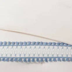 12pc Embroidered Fringe Stripe With Tassels Comforter & Sheet Bedding Set - Threshold™ -Bedding Discounts GUEST 443f5997 1107 4e72 b1b1 7852d0cd6908