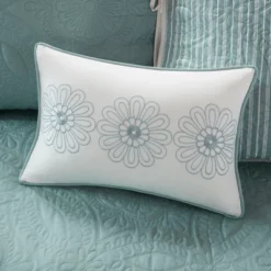 Blue Natalie Daybed Cover Set (75x39") 6pc: Madison Park Microfiber Quilted Bedding With Shams & Skirt -Bedding Discounts GUEST 46e20c5b 6afe 4078 ad5b 2929823191bb