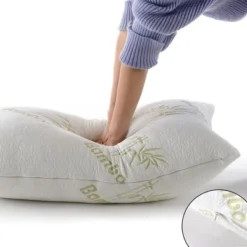 Cheer Collection Shredded Memory Foam Pillow With Washable Rayon From Bamboo Cover