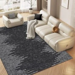 Acekool 8x10 Washable Area Rug, Black And White Striped Non Slip Low Pile Carpet, Modern Distressed Diamond Pattern For Living Room Bedroom Nursery 13 Acekool 8x10 Washable Area Rug, Black And White Striped Non Slip Low Pile Carpet, Modern Distressed Diamond Pattern For Living Room Bedroom Nursery -Bedding Discounts GUEST 4cee2bd6 da4e 4199 9959 0bf290f80617